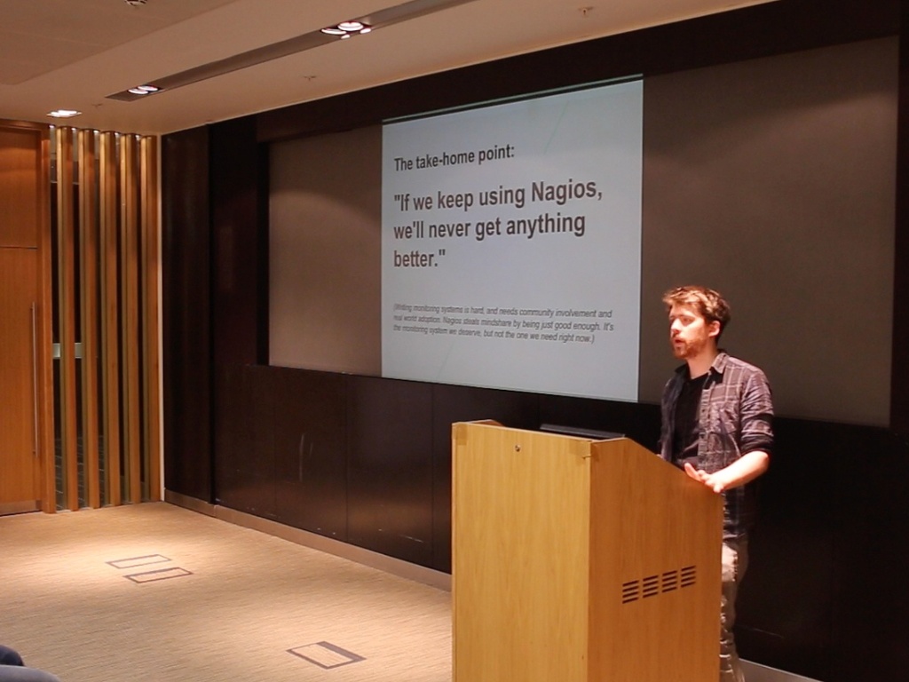 Andy Sykes speaking at London DevOps