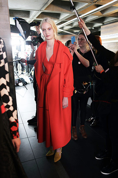 LFW Backstage at Preen: Backstage at Preen by Thornton Bregazzi at London fashion week show
