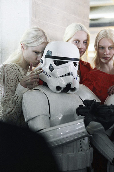 LFW Backstage at Preen: Backstage at Preen by Thornton Bregazzi at London fashion week