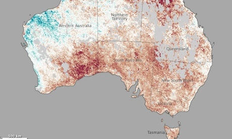 Australian heatwave map