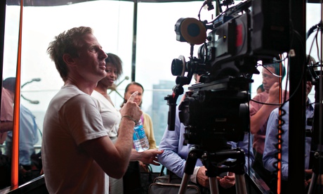 Spike Jonze on the set of Her