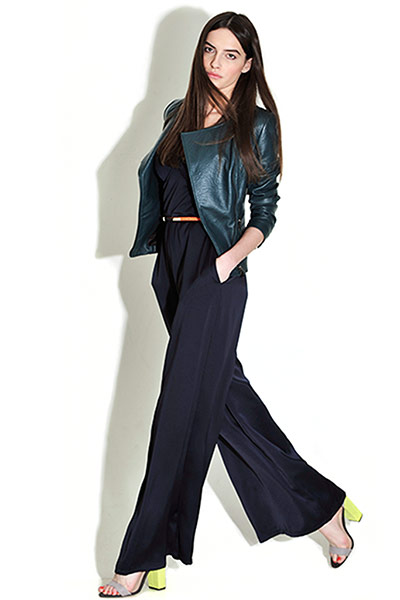 Line-up: Jumpsuits: Leather jacket