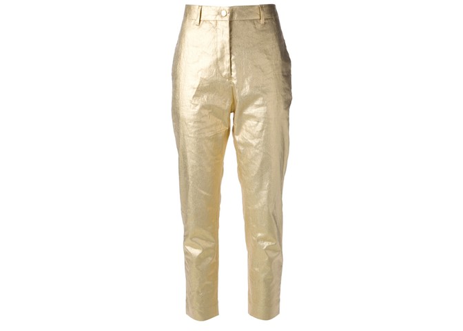 Metallics: Metallics - gold trousers by Acne