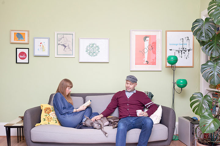 Homes - Glasgow: owners of house with green walls 
