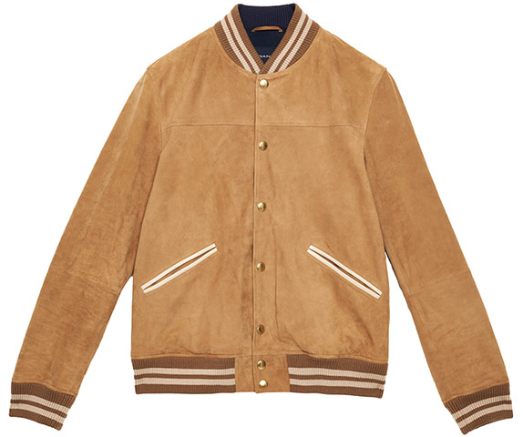 Wish list: Men's bombers: Suede Baltimore jacket