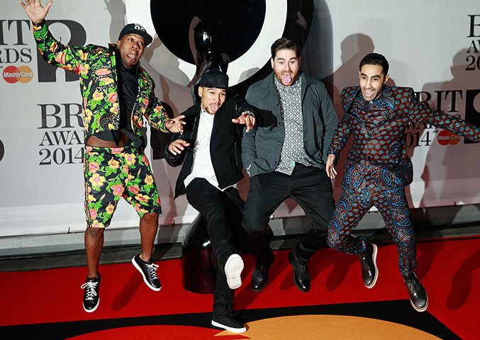 Brit Awards red carpet: Rudimental arrive for the BRIT Awards