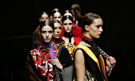 Milan fashion week: Prada goes for retro autumn/winter glamour