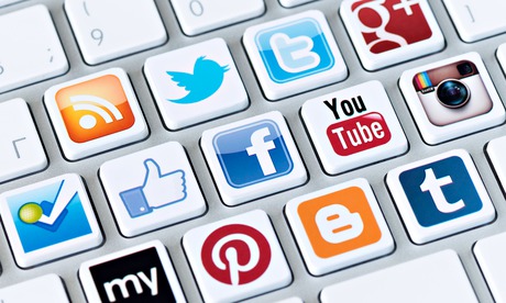 Collection of well-known social brands