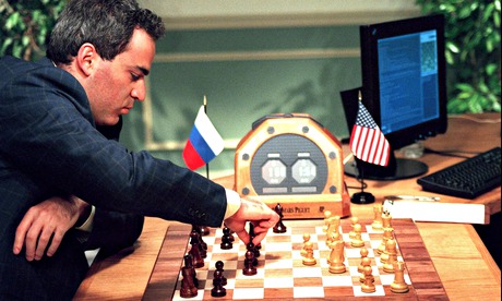  Garry Kasparov versus Deep Blue in 1997. The computer won - as Ray Kurzweil predicted.
