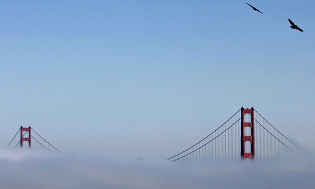 The Golden Gate Bridge in San Francisco. An iconic image of a rapidly-changing city. Photograph: Jeff Chiu/AP