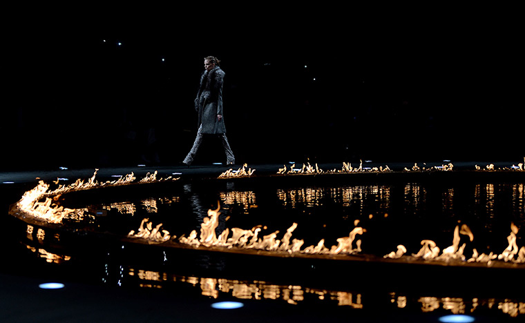 weekend in pictures: TOPSHOTS A model displays a creation by