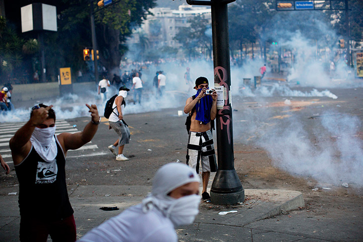 weekend in pictures: anti-government protest in Caracas, Venezuela