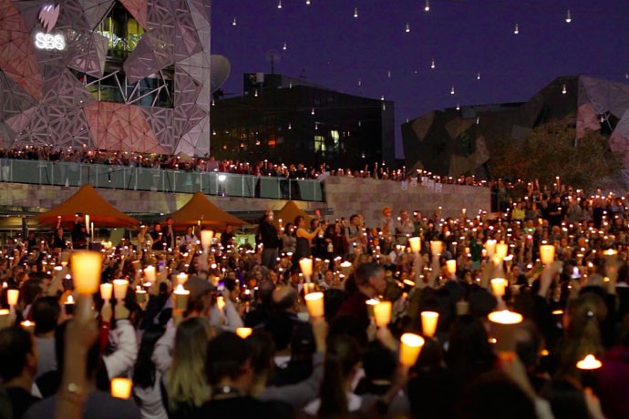 Light The Dark: Light the Dark vigil for Reza Barati held in Melbourne