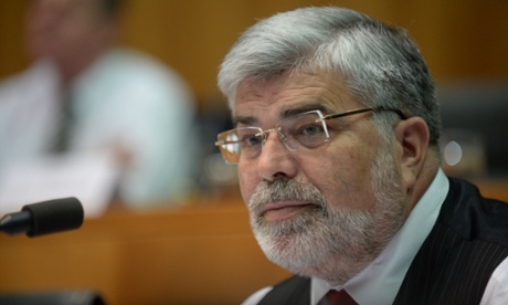 Senator Kim Carr speaks during Senate Estimates at Parliament House in Canberra, Tuesday, Feb. 25, 2014.