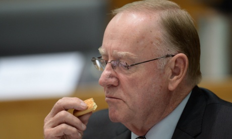 Chair of the Senate Committee on Legal and Constitutional Affairs Senator Ian Mcdonald speaks during Senate Estimates at Parliament House in Canberra, Tuesday, Feb. 25, 2014.
