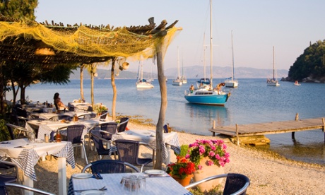 Waterfront taverna, Corfu, Greece