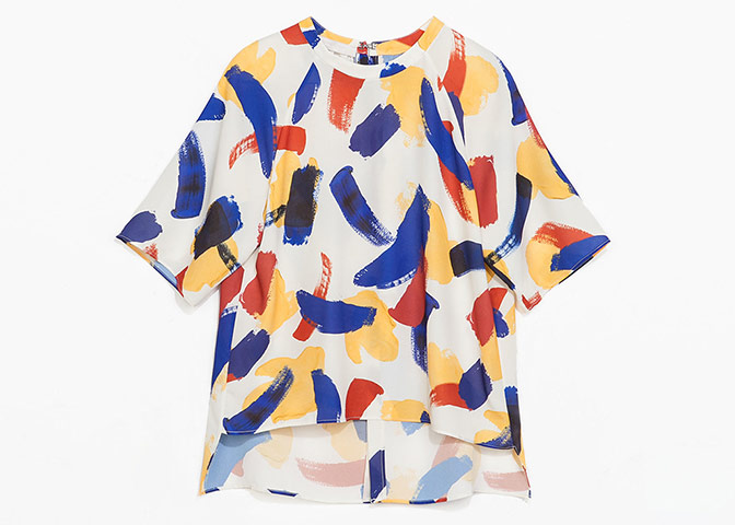Paint effect clothes: Paint effect clothes - primary colours brush stroke top by Zara