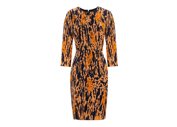 Paint effect clothes: Paint effect clothes - orange spray paint splatter dress by Whistles