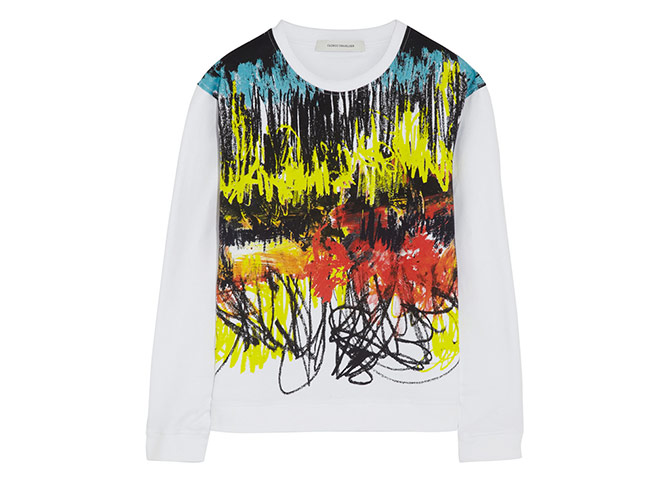 Paint effect clothes: Paint effect clothes - multi scribble sweatshirt by Cédric Charlier