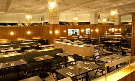 A view of Hoi Polloi's tables and chairs