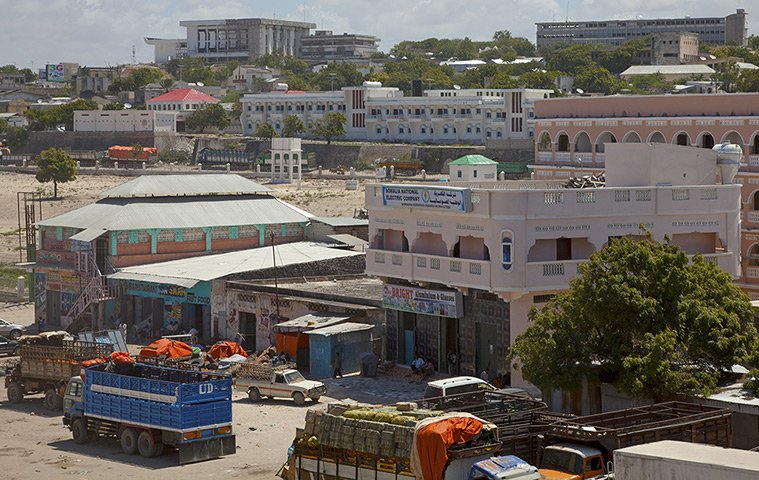 Mogadishu - Lost Moderns: View towards government quarters