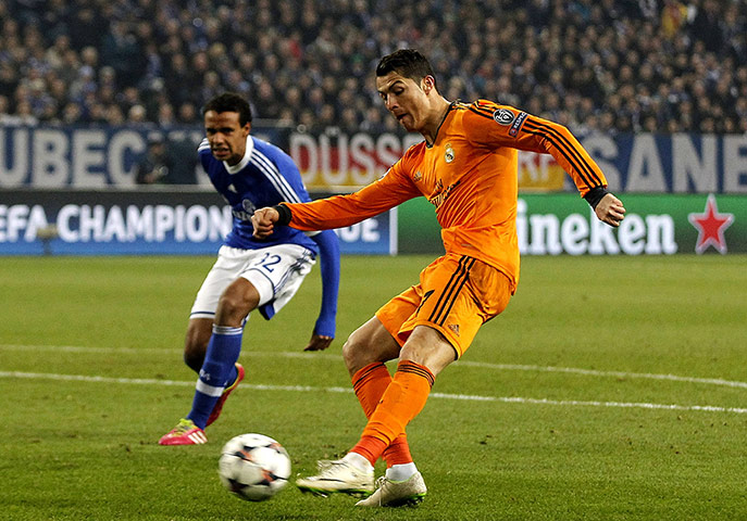 madrid drubbing: Cristiano Ronaldo of Real Madrid scores his team's third goal