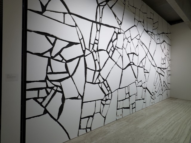 White Styrofoam on Black Wall, 1994
