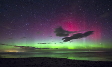 Aurora borealis in Northumberland