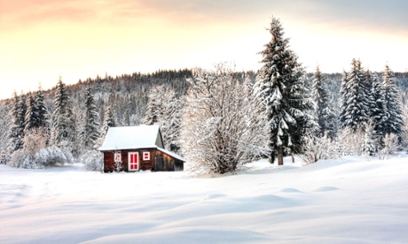 Cabin in the snowy woods, Romania