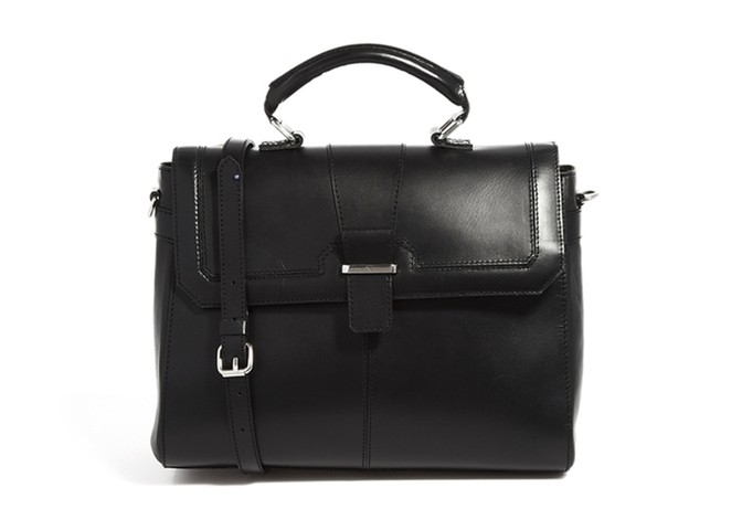 20 affordable handbags: Affordable handbags - black leather top handle bag by ASOS