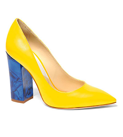 Wish list: Yellow and blue shoe from pollini