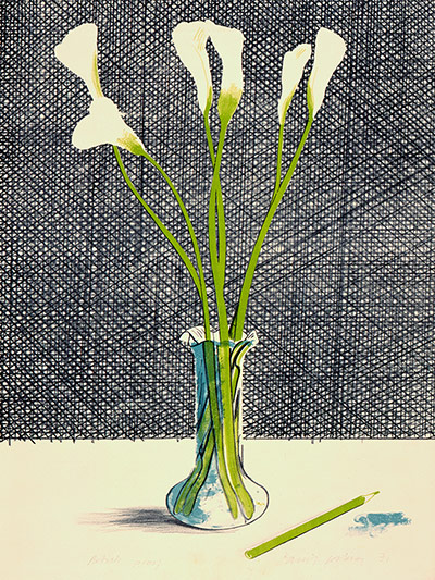 David Hockney prints: Lillies, 1971