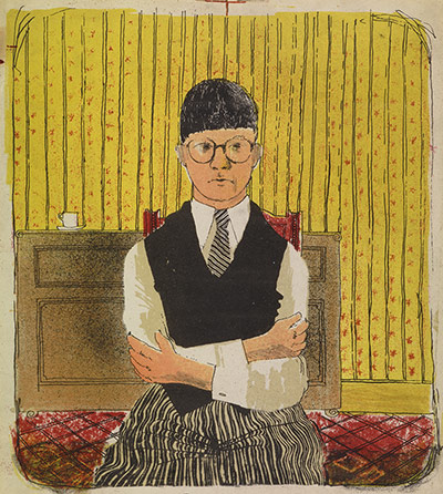 David Hockney prints: Self Portrait, 1954