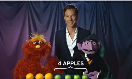 Benedict Cumberbatch with muppets