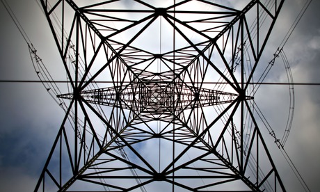 A high-voltage power line tower Berlin