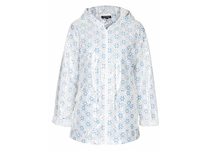 Chic raincoats: lace crochet plastic mac by Topshop