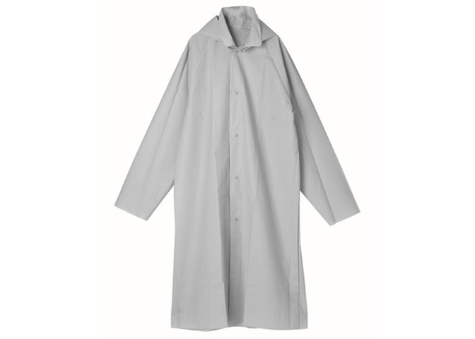 Chic raincoats: grey simple free cut raincoat by Muji