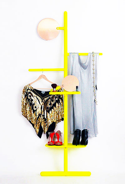 Interiors: yellow: Camerino valet stand