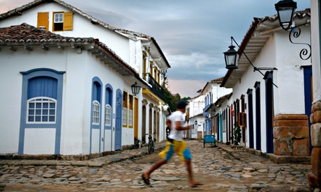 Colonial houses in the historic part of Paraty, in the state of Rio de Janeiro state, Brazil.
