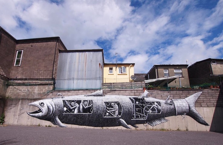 Phlegm murals: Bantry, County Cork, Ireland