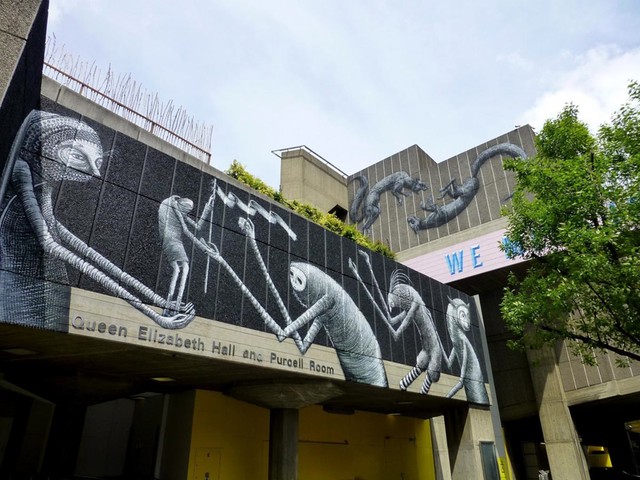 Phlegm murals: Phlegm mural, Southbank centre, London