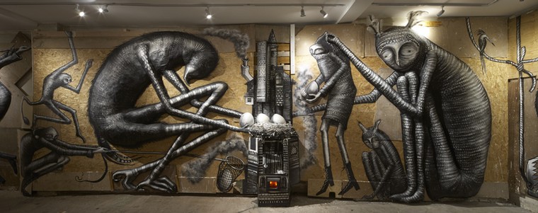 Phlegm murals: Phlegm exhibition, Richard Howard-Griffin gallery