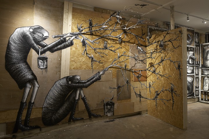 Phlegm murals: Phlegm exhibition, Richard Howard-Griffin gallery