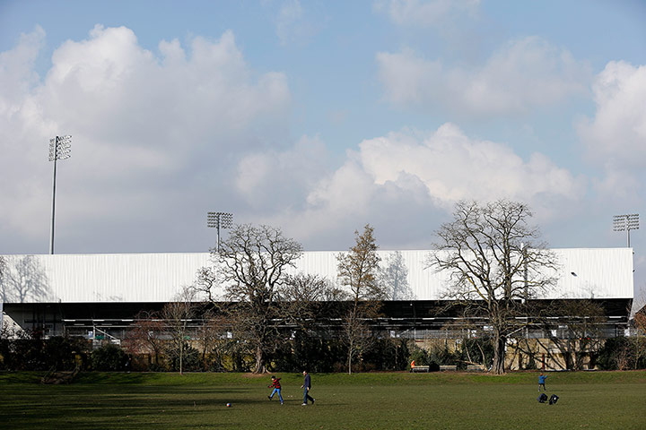 Fulham v Chelsea: Young boy plays football