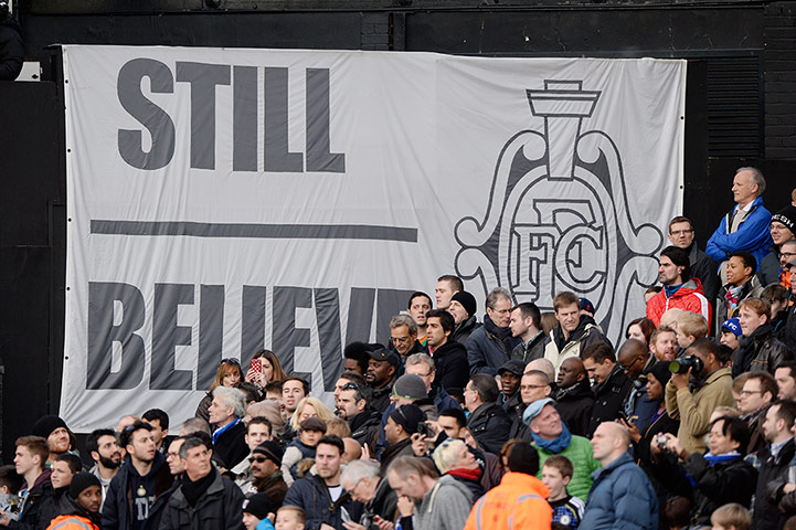 fulham v chelsea:  Fulham fans still have faith in their team