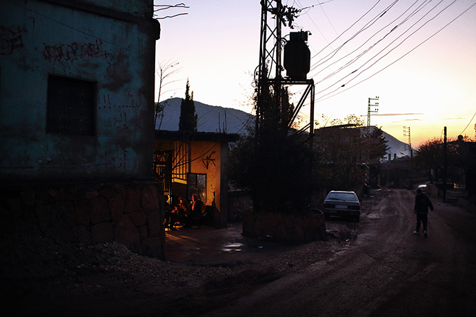 Qabaait, northern Lebanon: Qaabait village at dusk