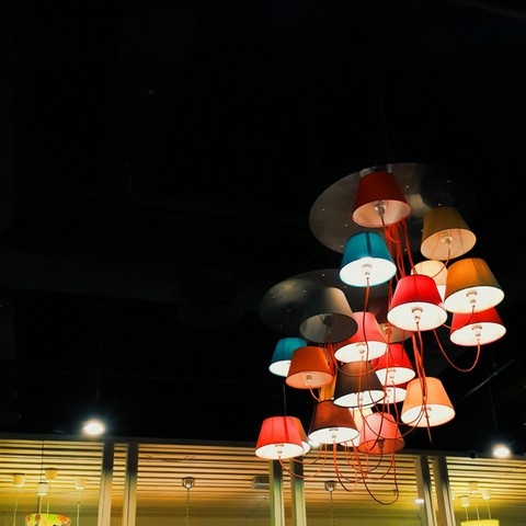 Your Pictures Clash: Colourful lampshades