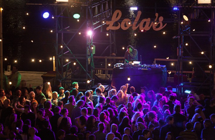 Lola's Pergola: DJ Harvey plays Lola's Pergola after the festival's opening ceremony