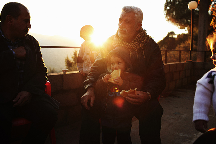 Qabaait, Northern Lebanon: A man and his son in Qabaait