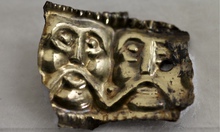 Another one of the 4,000 pieces in the Staffordshire gold hoard.